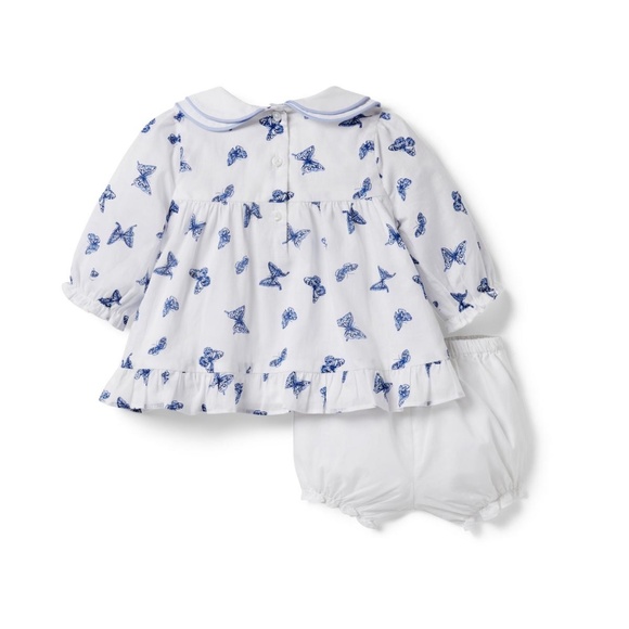 Janie and Jack Baby Girl Butterfly Matching Set - Picture 2 of 2